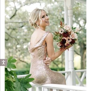 Revelry Gold Sequin Maxi Dress